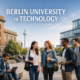 Berlin University of Technology campus with international students studying outdoors, showcasing modern research-focused education in Berlin.